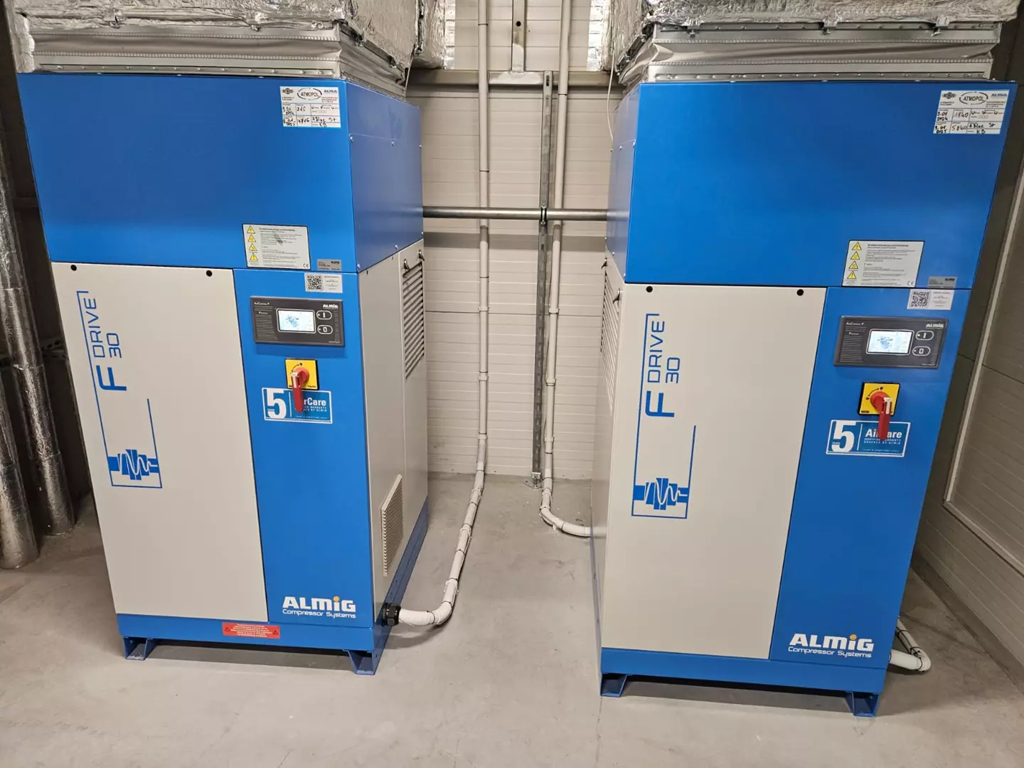 Kompresory w zakładzie produkcji mebli